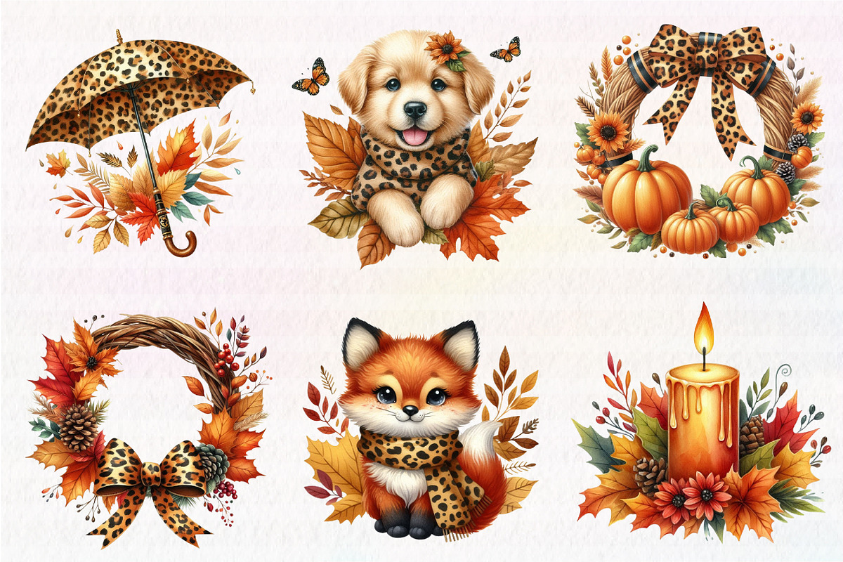 Autumn Clipart Collection, an Illustration by CreationArt (Photo 3 of 5)