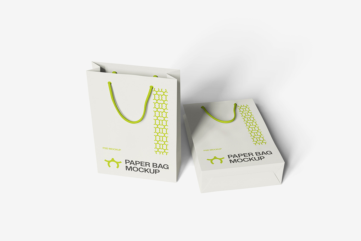 Paper Bag Mockup, a Merchandise Mockup by bimockup (Photo 4 of 6)