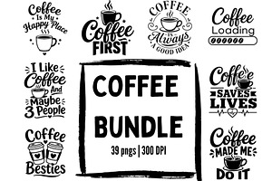 Coffee Bundle PNG | Coffee Quotes, an Object Illustration by Tanya Kart