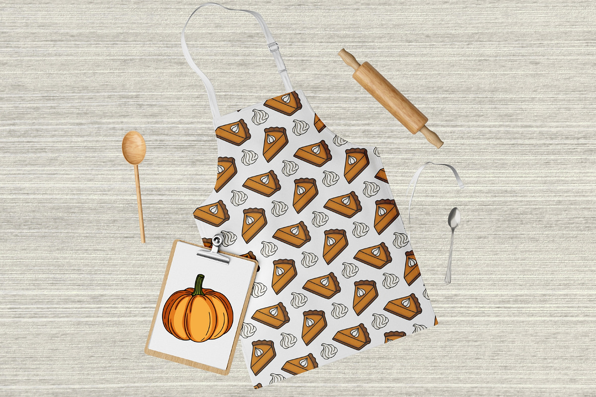 Fall Pies: Patterns & Clipart Set, a Food Illustration by Elatedowl (Photo 11 of 12)