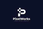 PixelWorks Technology Logo Template, a Branding & Logo Template by SANB (Thumbnail 2 of 3)