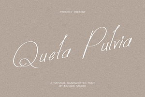 Queta Pulvia Handwritten Script