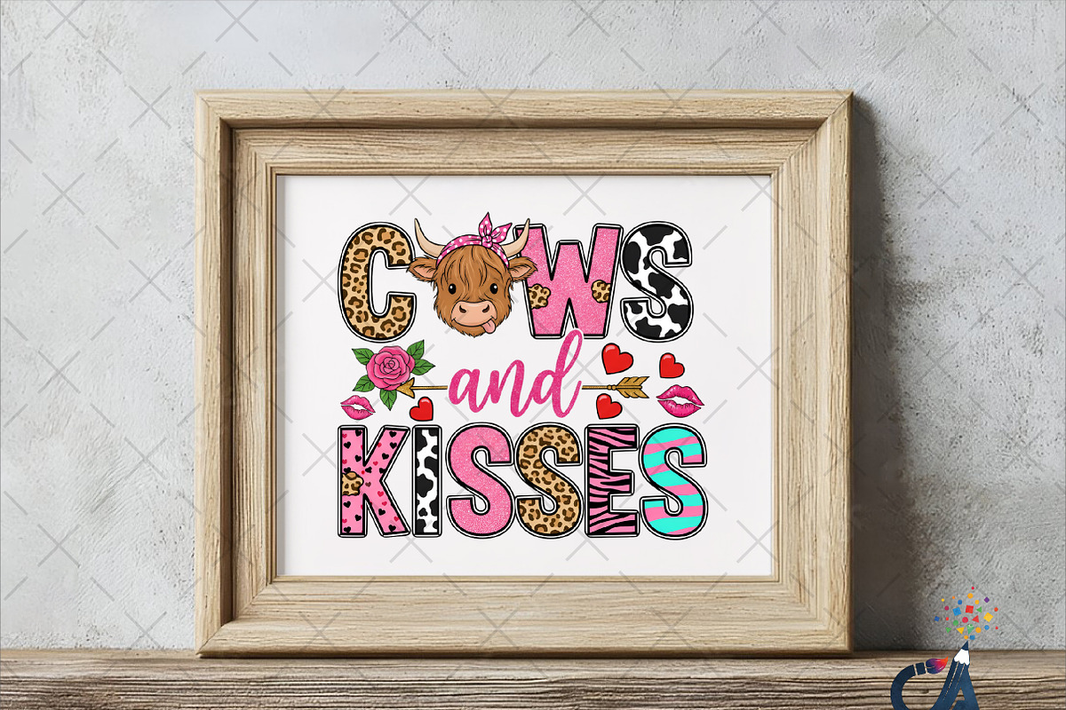 Valentine Cows And Kisses Png, an Illustration by Creative Art (Photo 5 of 6)
