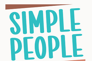 Simple People, a Sans Serif Font by MaxArt Foundry