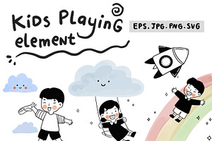 Kids Playing illustration bundle, a Person Illustration by RizkaNurfazrina