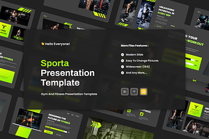 Sporta - Fitness & Gym Google Slide, a Presentation Template by Annora Studio
