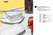 Ceramic Plate and Bowls Mockup, a Household Mockup by Pret-a-Mockup (Thumbnail 4 of 9)