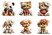 Watercolor Spring Animals Clipart, an Illustration by SinaCreation (Thumbnail 3 of 9)