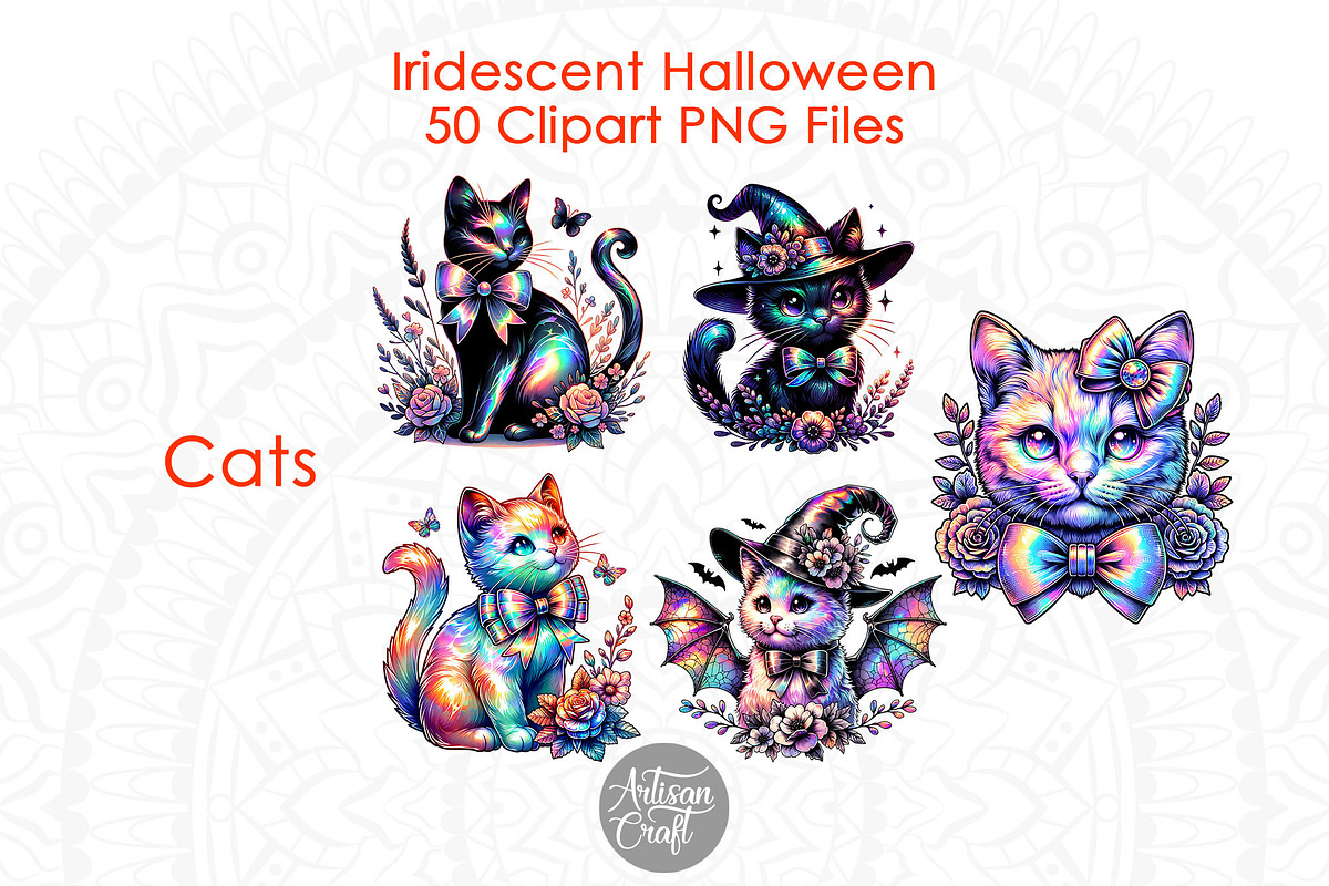Iridescent Halloween Clipart 50, a Seasonal Illustration by Artisan Craft (Photo 4 of 10)