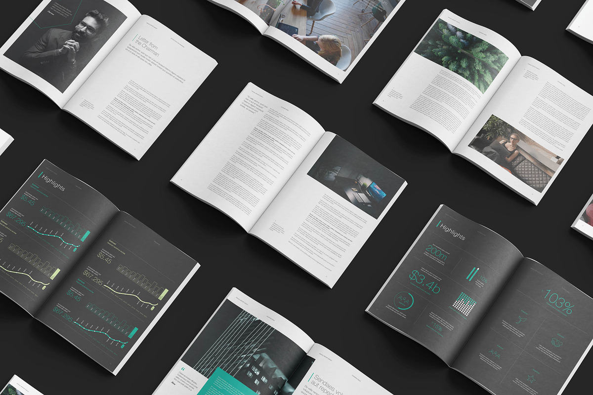 Corporate Annual Report template, a Templates & Theme by Ally Heart (Photo 6 of 11)