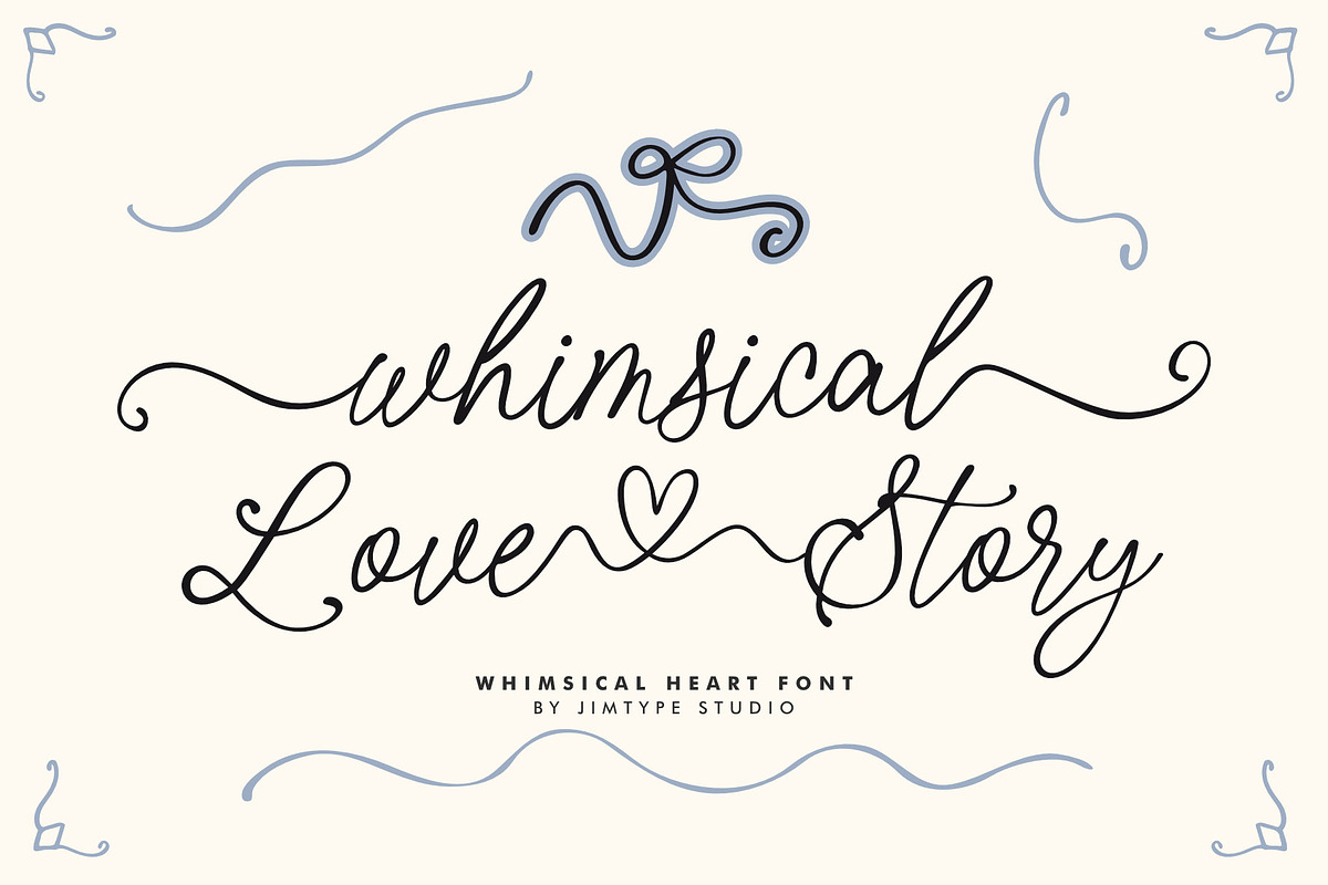 Whimsical Love Story Font, a Script Font by Jimtype Studio (Photo 1 of 9)