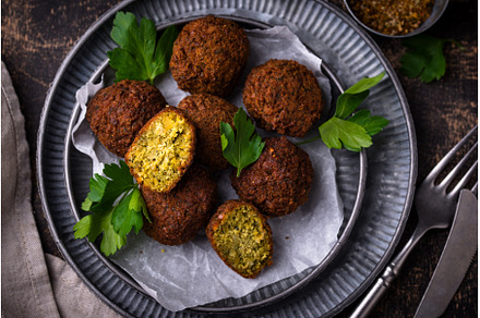 Middle Eastern falafel balls with