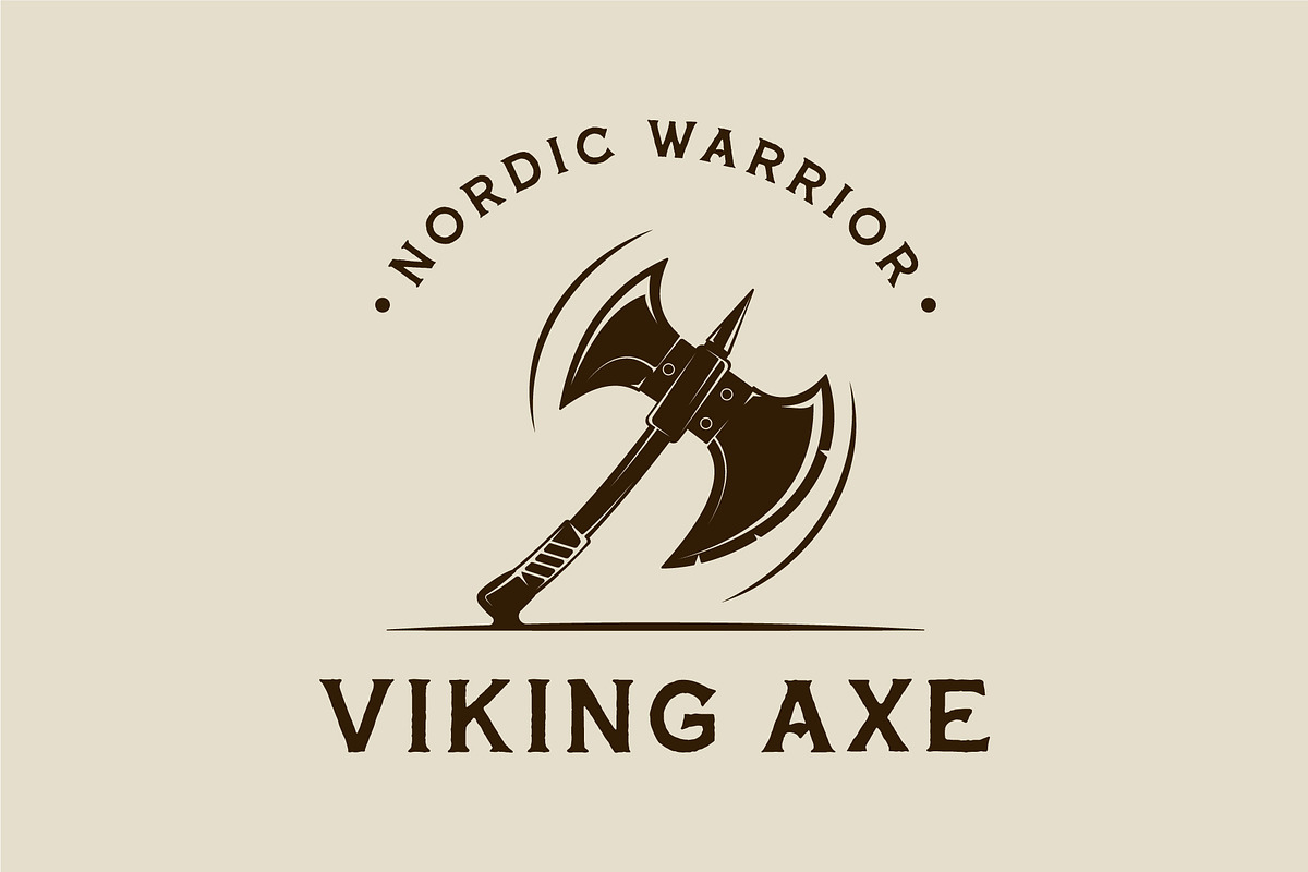 viking ax logo vector vintage, a Branding & Logo Template by zyxroun shop
