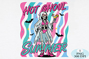 Cute Halloween Hot Ghoul Summer PNG, a Seasonal Illustration by Daily.Designs (Thumbnail 1 of 5)