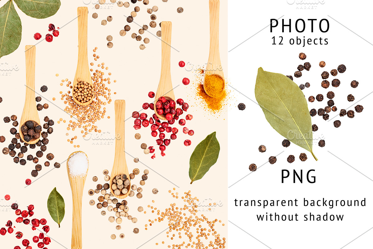 Spice in wooden spoon, an Object Graphic by ifiStudio (Photo 3 of 3)