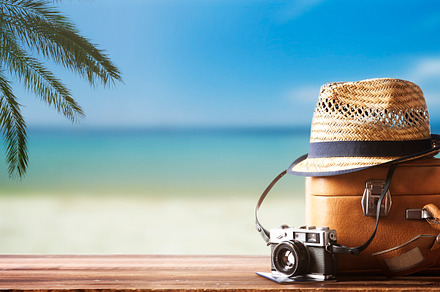 Travel suitcase stock photo containing travel and summer, a Holiday Photo by hitdelight