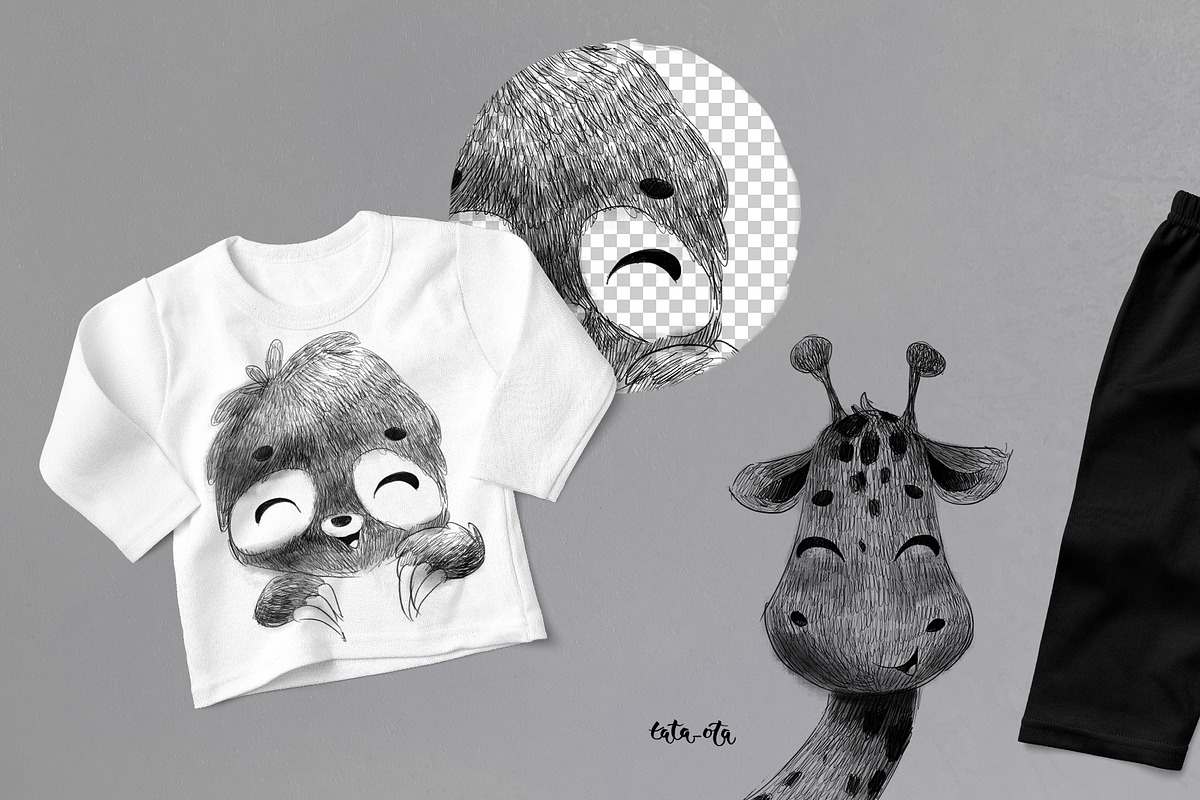 Cute animal faces. Posters, an Animal Illustration by tata_ota (Photo 5 of 8)