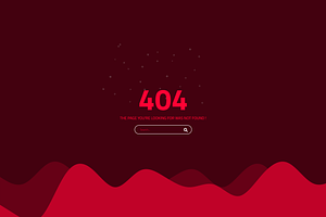 Material Design 404 Page HTML