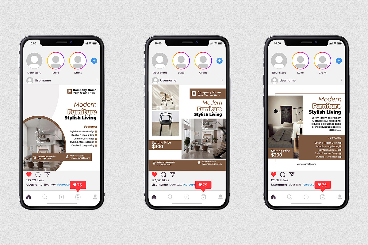 Indoor posts | 100 Posts | Instagram, a Social Media Template by Mohammad Sarfaraz (Photo 6 of 18)