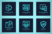 Browser Neon | 16 Thin Line Icons, an Outline Icon by Alex Blogoodf (Thumbnail 5 of 11)