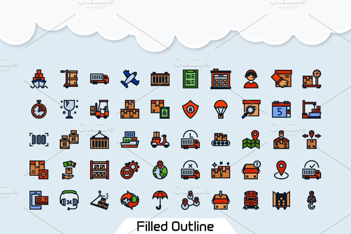 200 Logistic Icon Pack, an Icon by Creastale (Photo 5 of 5)
