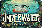 Underwater Vintage Label Font, a Serif Font by JumboDesign (Thumbnail 1 of 6)