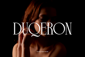 Duqeron - Modern Elegant Font, a Serif Font by Iqsiart Studio