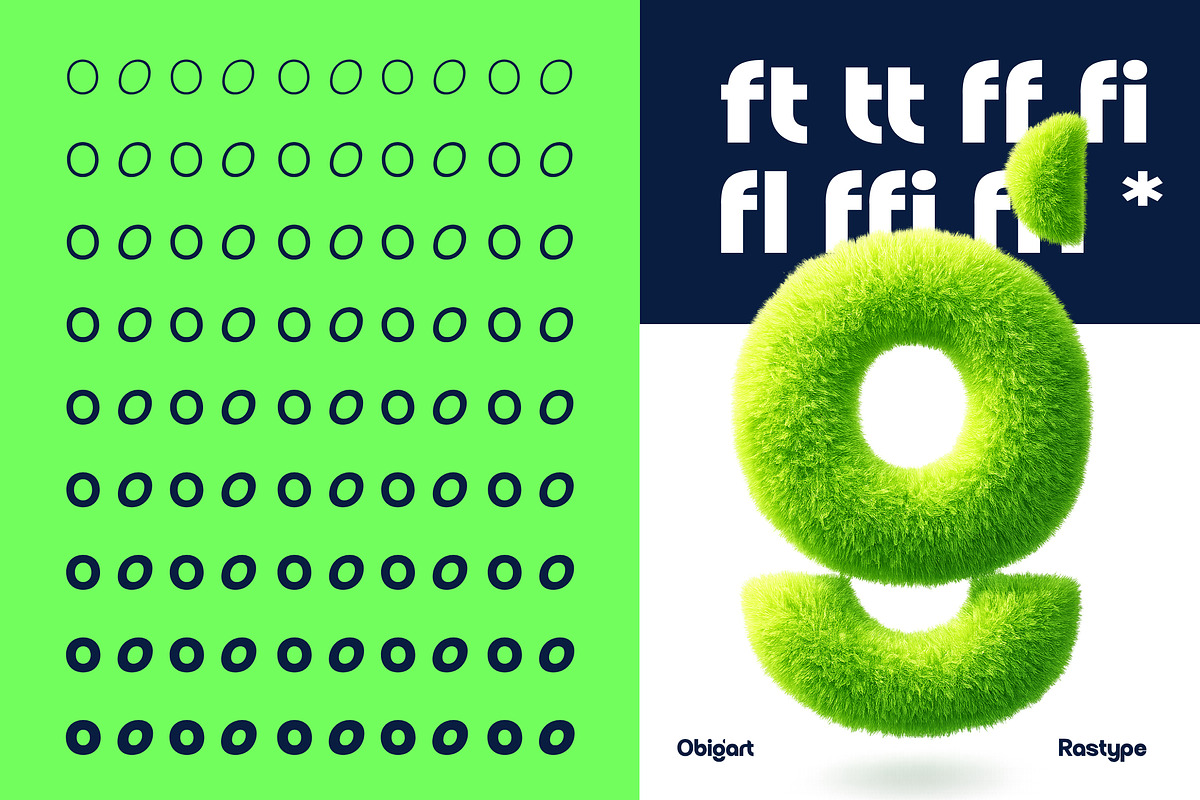 Obigart - Family Font, a Sans Serif Font by Rastype (Photo 13 of 13)