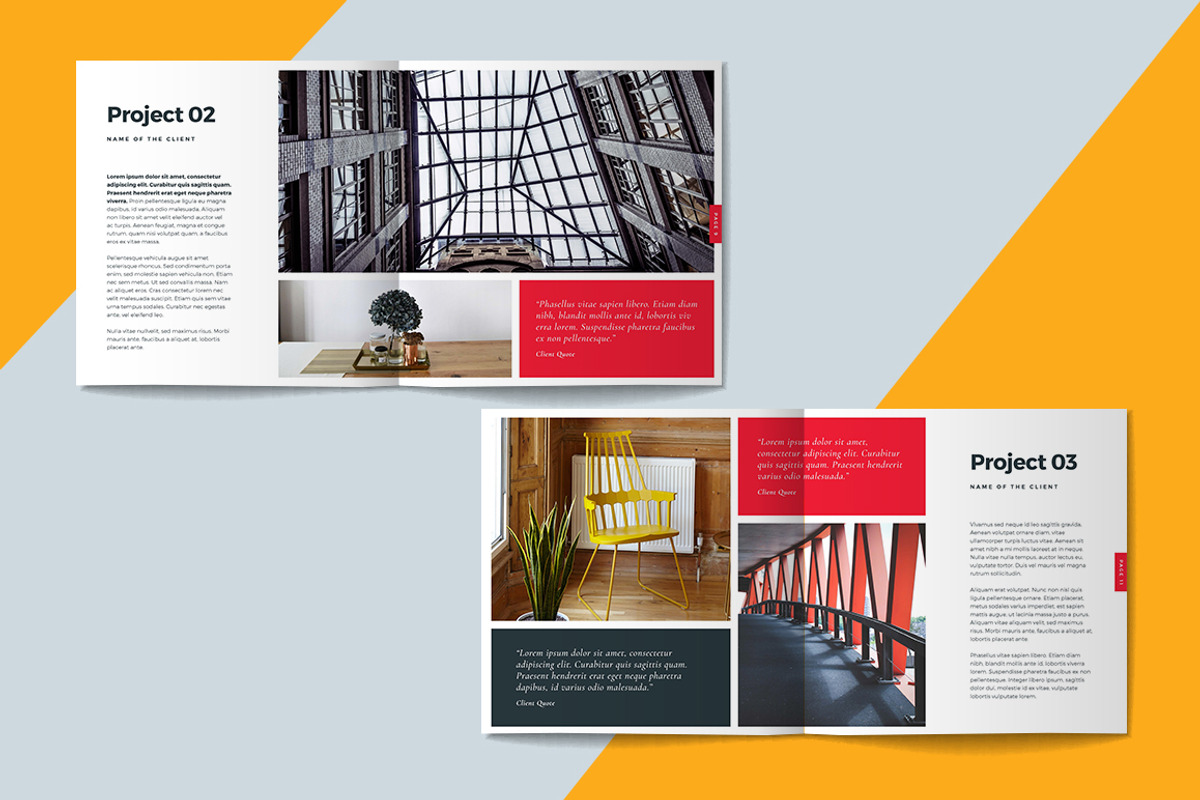 Square Portfolio Brochure Template, a Brochure Template by RWstudio (Photo 4 of 6)