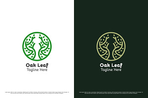 Abstract Oak Leaf Logo Design Icon, a Branding & Logo Template by Morvana Crew