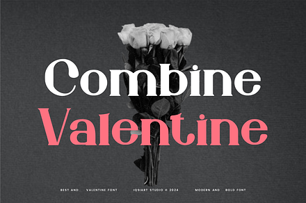 Combine Valentine - Romantic Font, a Serif Font by Iqsiart Studio