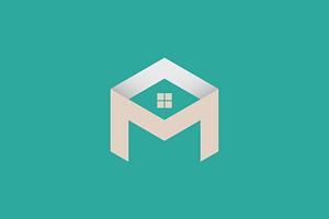 Letter M Home Logo, a Branding & Logo Template by Salman Shop