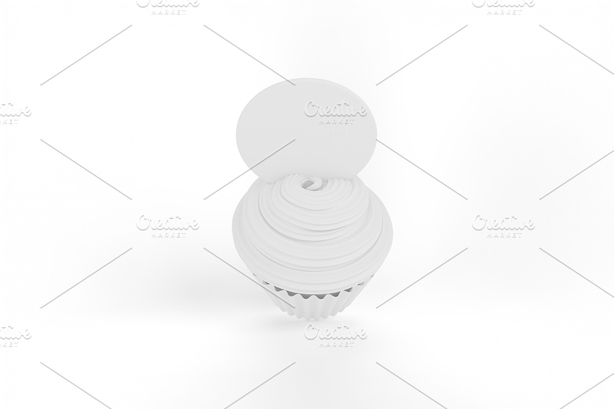 Cartoon I Heart Mom Cupcake Mockup, a Merchandise Mockup by Qaleb Studio (Photo 2 of 2)