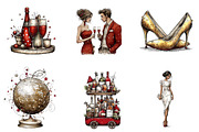 Watercolor New Year Clipart, an Illustration by CreationArt (Thumbnail 3 of 5)