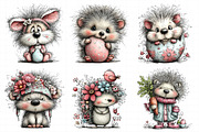 Whimsical Easter Hedgehog Clipart, an Illustration by Daily.Designs (Thumbnail 3 of 8)
