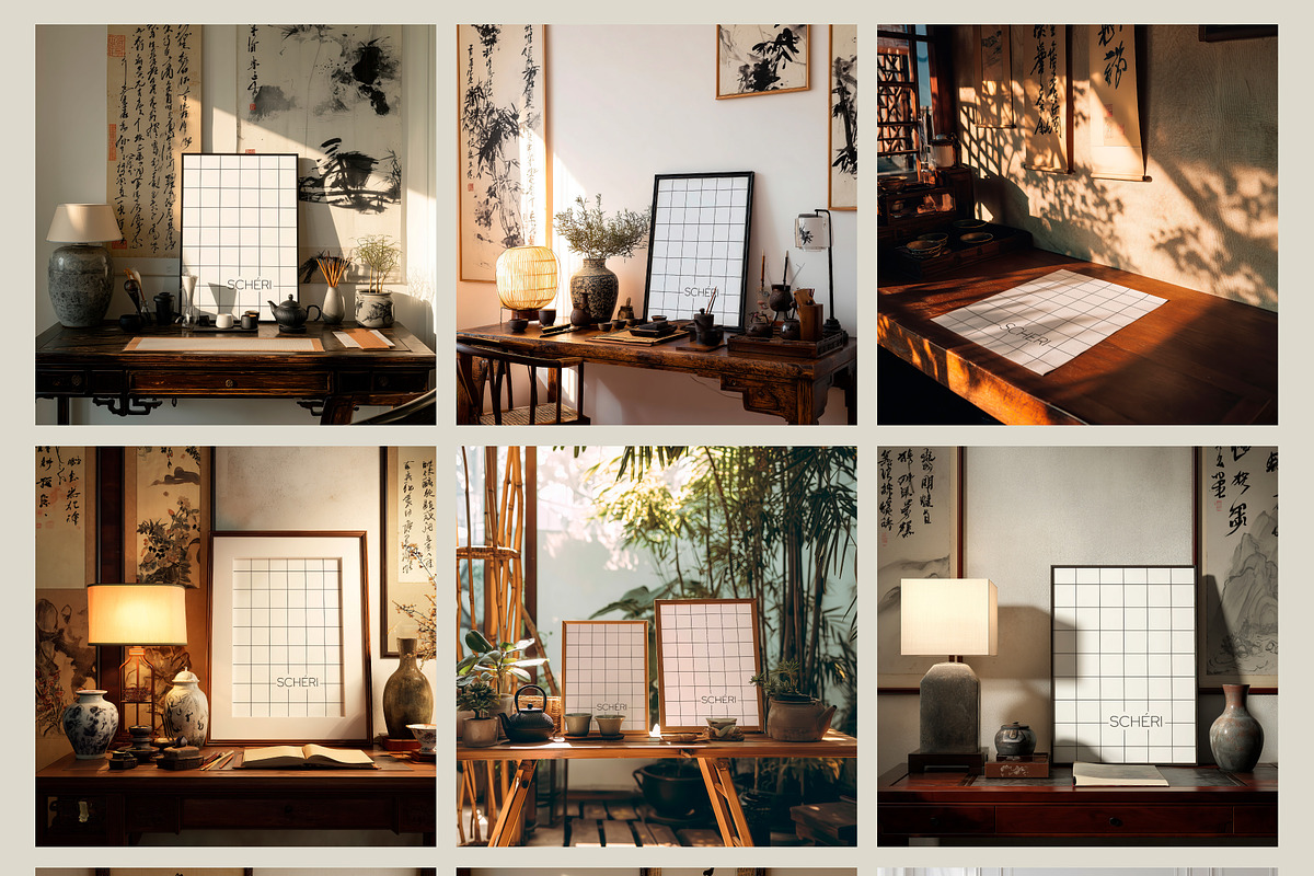 CHINA MOOD | Frame mockup set, a Household Mockup by SCHÉRI (Photo 9 of 13)