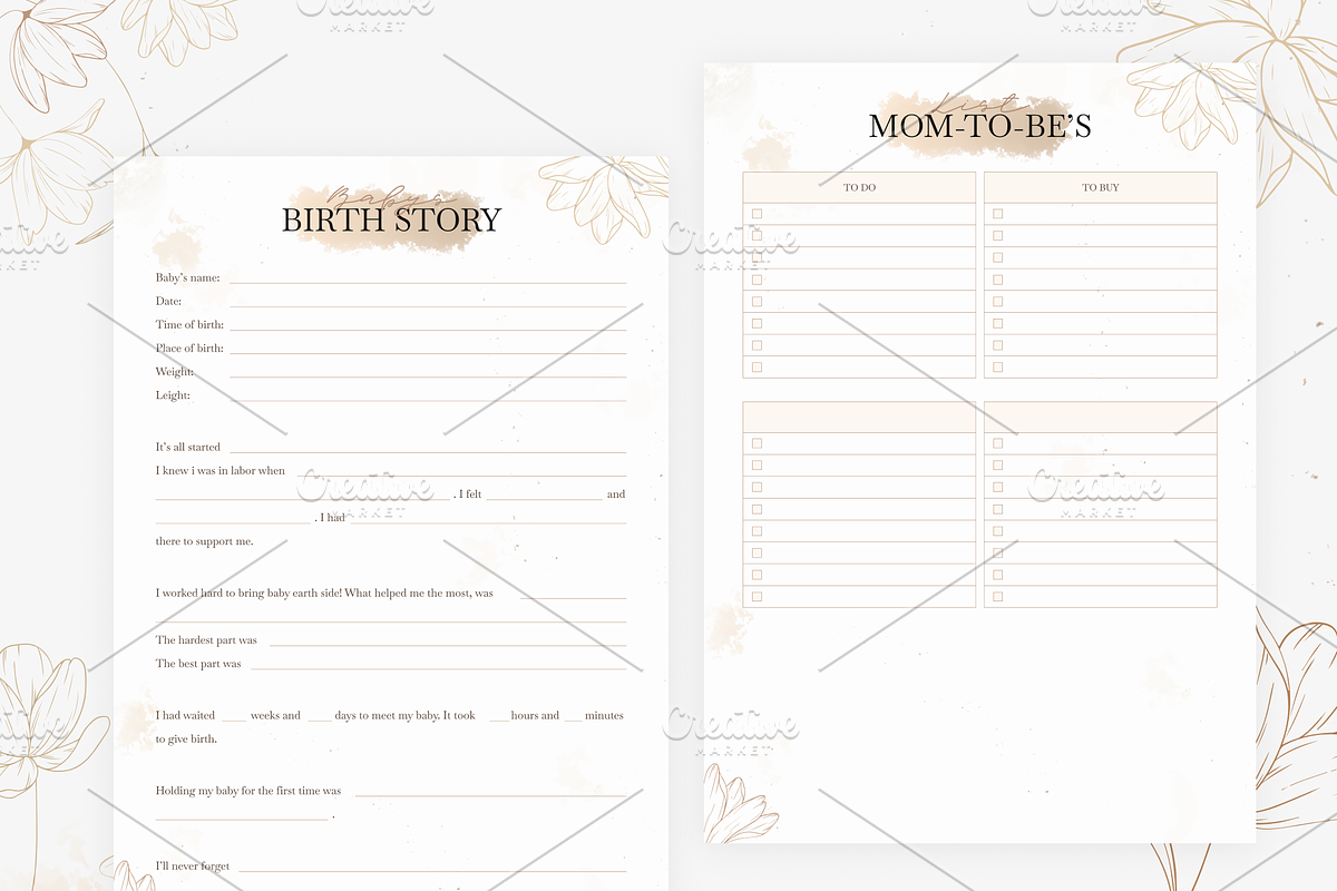 Printabel My Pregnancy Planner, a Stationery Template by Digital_Mind (Photo 5 of 10)