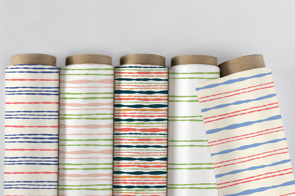 Lines & Stripes Vintage Patterns, a Background Graphic by Kristina Chistiakova (Photo 2 of 8)