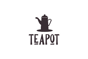 Teapot Traditional Hipster Logo