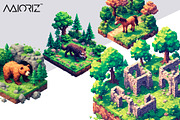 Voxel Isometric Fantasy Terrain Asse, an Object Graphic by Maioriz Shop (Thumbnail 7 of 8)