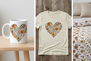 Floral Heart Botanical Illustration, a Person Illustration by Gfx_Store (Thumbnail 2 of 3)