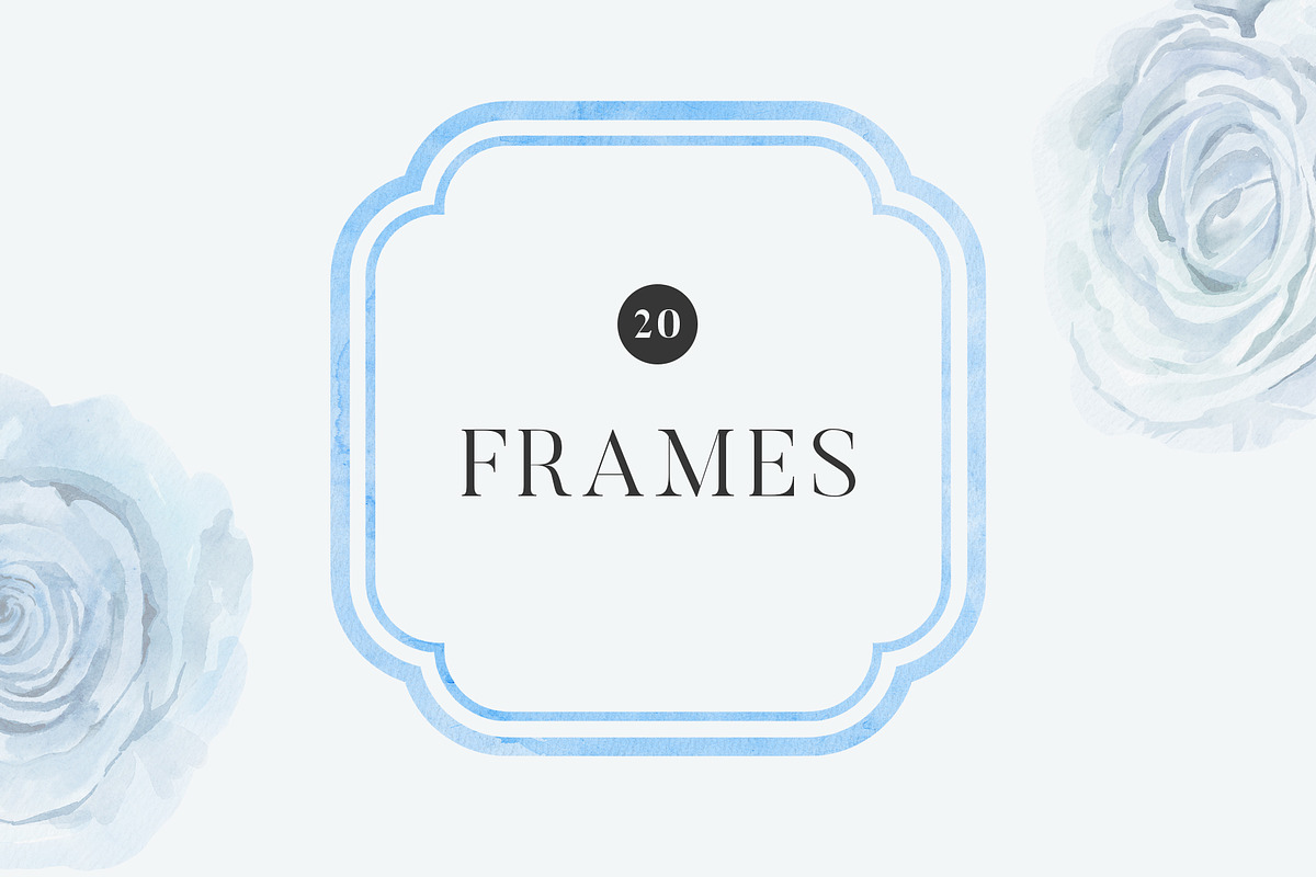 Airy Blue Watercolor Collection, an Object Graphic by Kaleriia (Photo 5 of 13)