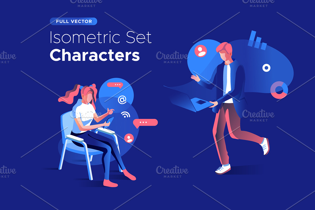 Isometric illustration kit - People, a Templates & Theme by Formfrom (Photo 34 of 34)