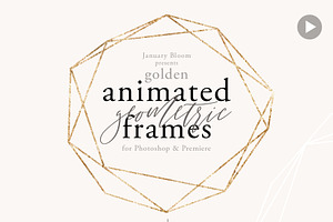 animated Geometric Gold Frames