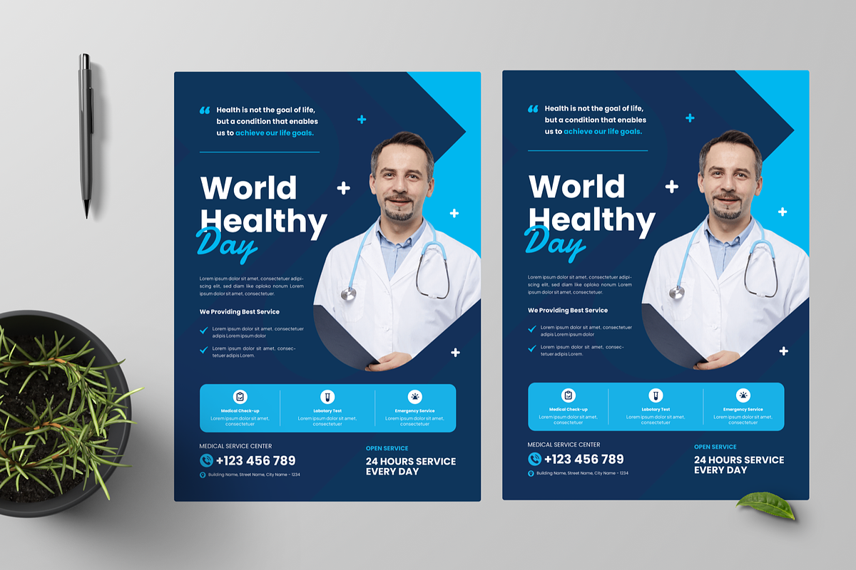 World Health Day Flyer, a Flyer Template by Annora Studio (Photo 2 of 5)