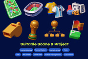 Football & Soccer 3D Icon Pack, an Environmental 3D Model by orenjidesign (Thumbnail 4 of 8)