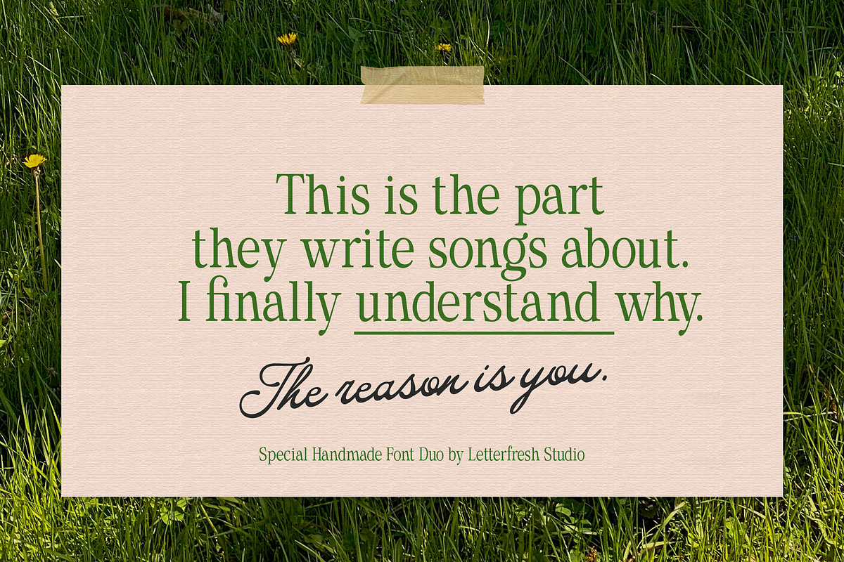 Special Handmade | Font Duo, a Script Font by Letter Fresh (Photo 8 of 13)