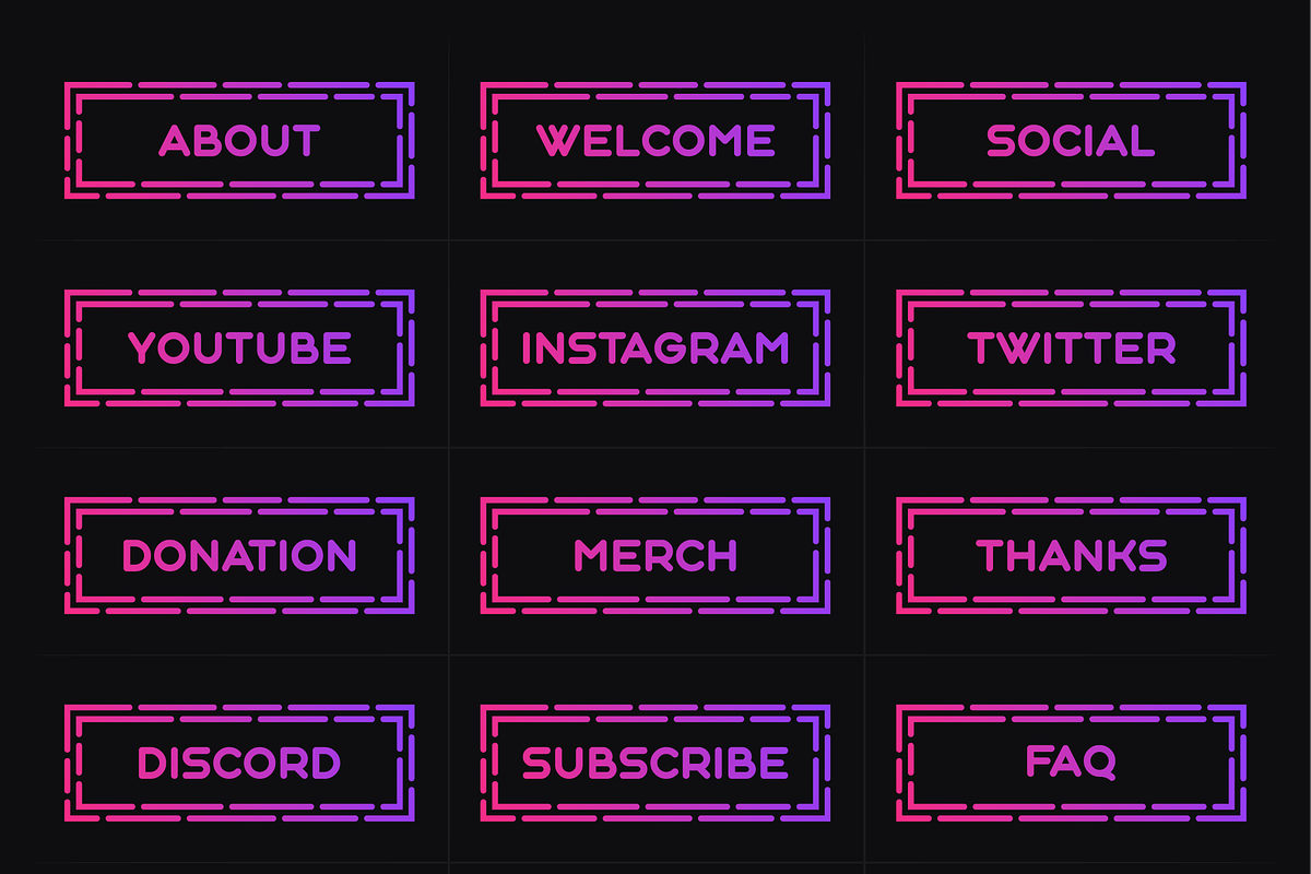 Roundy | 18 Twitch Panels, a Social Media Template by SageDsgn (Photo 4 of 6)