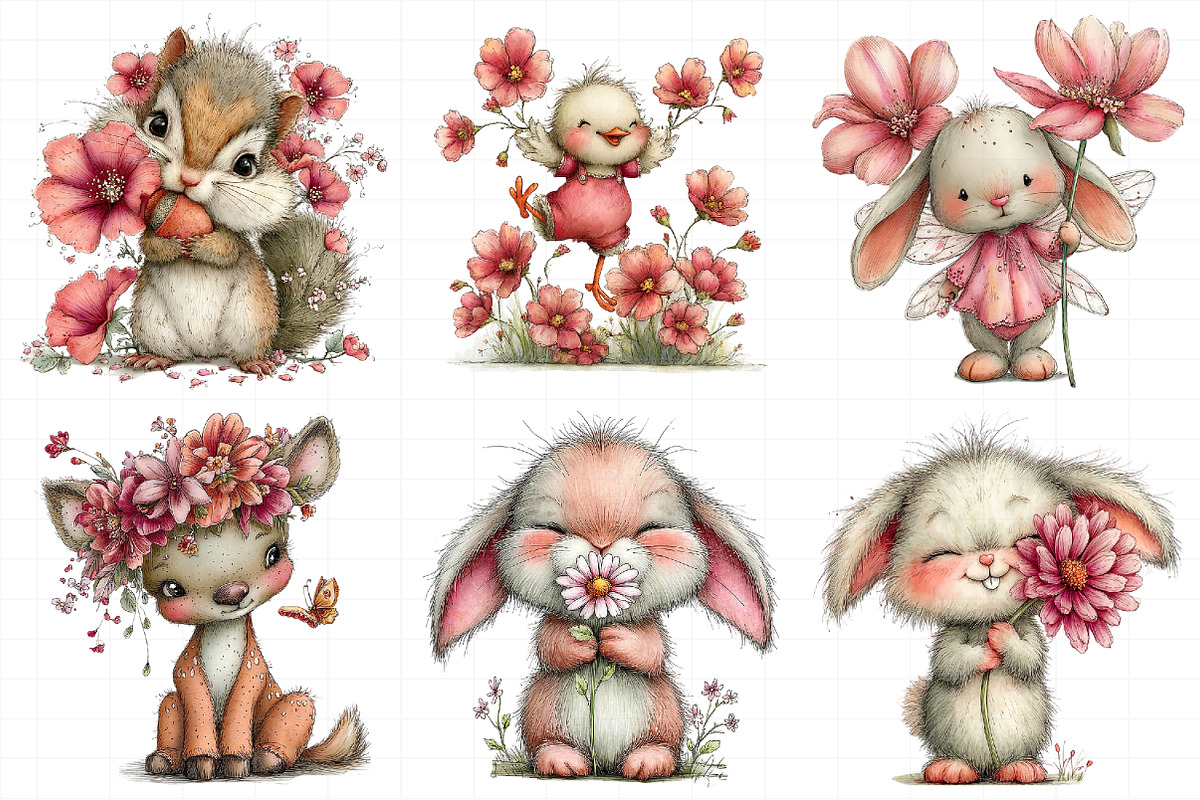 Whimsical Spring Animal Clipart, an Illustration by Daily.Designs (Photo 7 of 8)