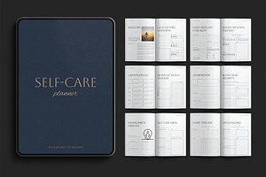 Self-Care Planner Template, a Brochure Template by E-Type